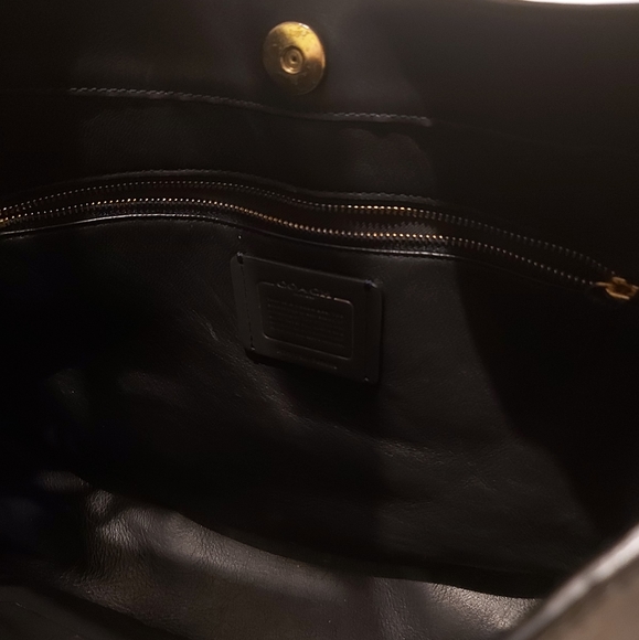 Coach blue/black Nomad hobo leather bag - Picture 14 of 16